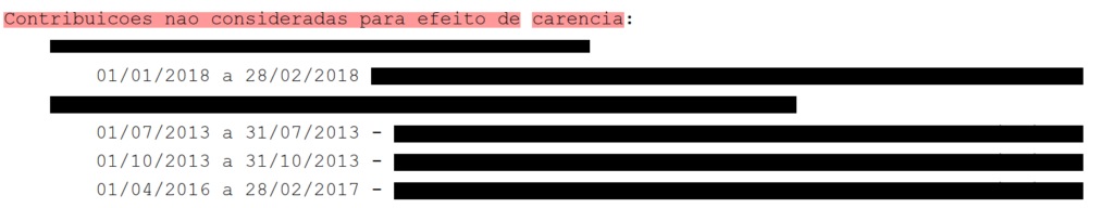 Aposentadoria indeferida pelo INSS por falta de carência